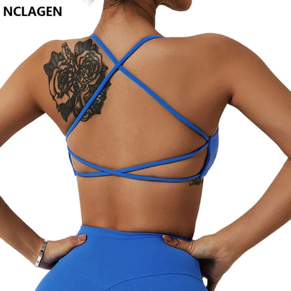 Soutien-Gorge De Sport Bretelles Croisées Dos Haute